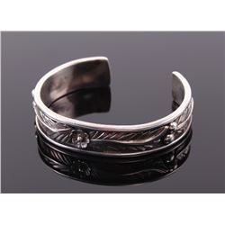 Sarah Chee, Navajo Sterling Silver Cuff Bracel