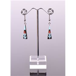 BY, Zuni, Sterling Silver Earrings. Silver Tes