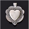 Image 2 : Zuni Heart Shaped Pendant with Mosaic Stone In