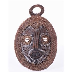Papua New Guinea Woven Turtle Shell Mask.  Est