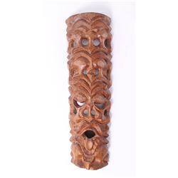 Totum pole wood carved wall art.  Estimated mo