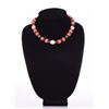 Image 2 : Coral Necklace With Silver And Amber Color Bea