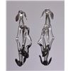 Image 3 : Two silver and glass dog figurines.   Estimate