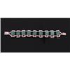 Image 1 : Unpolished Malachite 950 Silver Bracelet, Mexi