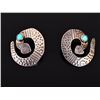 Image 1 : D. Skeets, Navajo Sterling Silver Snake Earrin