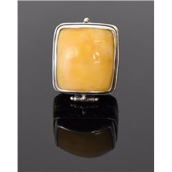 Huge Butterscotch Amber Sterling Silver Poison