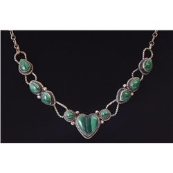 Malachite Multi Heart Shaped Sterling Silver N