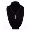 Image 2 : Blue Topaz Sterling Silver Cross Pendant and C