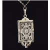 Image 3 : Sterling Silver "Flip" Pendant with Marcasite