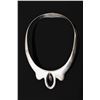 Image 1 : Sterling Silver Modern Necklace With Dangling