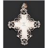 Image 2 : 18 K Gold and 925 Sterling Silver Cross, Indon