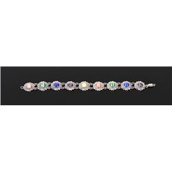 Man Thai Multi Color Stone Sterling Silver Ten