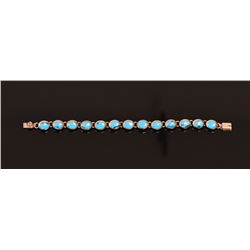 Turquoise 925 Sterling Silver Bracelet, Mexico