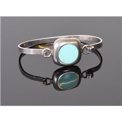 Turquoise 925 Sterling Silver Bracelet.  Estim