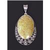Image 1 : Sterling Silver Oval Shaped Rain Forest Green