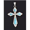 Image 2 : Turquoise and Sterling Silver Cross, Thailand.
