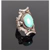 Image 1 : Vintage Turquoise Sterling Silver Ring With Mo