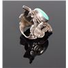 Image 3 : Vintage Turquoise Sterling Silver Ring With Mo