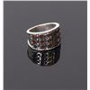 Image 1 : PAS, Vintage Garnet And Sterling Silver Ring.