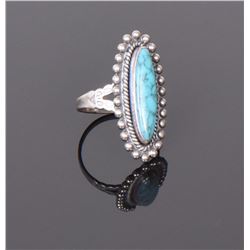 Turquoise Sterling Silver Ring. Ring Size: 7 S