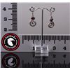 Image 3 : Garnett Sterling Silver Dangling Earrings with