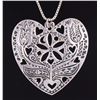 Image 2 : Heart Shaped Sterling Silver Chain and Pendant