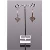 Image 2 : Oval Garnett Sterling Silver Dangling Earrings