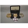 Image 1 : Bag Lot : Three Police & One Fire Service Badges [ Rimbey Chief of Police Town Police w/leather case
