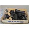 Image 1 : Tray Lot : Various Sight & Scope Parts, Rings, Bases, Sun Shades, etc.