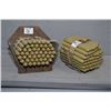 Image 1 : Lot of Two Antique Factory Cigar Stackers [ one wooden, one metal , with 50 cigars in each ]