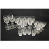 Image 1 : Tray Lot : Pinwheel Crystal : Twelve various footed liquer glasses - six small footed port glasses -