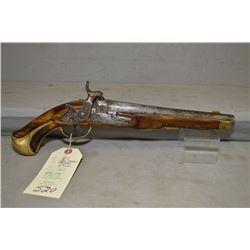 H.A. Marked Military approx .69 Perc Cal Single Shot Full Wood Pistol w/ 10" bbl [ iron lock, hammer