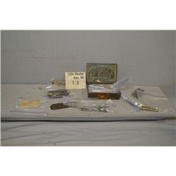 Fred James "LItte Mester" [ one of Sheffield's Last greats ] Bag of knife parts, handles, etc. of th