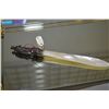 Image 1 : Antique Stanhope, Mother of Pearl Letter Opener with figure of Napolean with gold toned patina [ wit