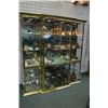 Image 1 : Large Three Section Display Cabinet [ brass & glass, marked Wardlow Family Collection ]