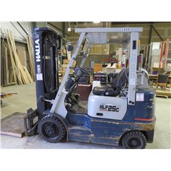 Halla HLF25C Forklift; 5000 lb; 3 Stage; Side Shift; Propane; 445 Hours; SN #C730593