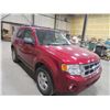 Image 2 : 2009 Ford Escape XLT; Red; Auto; Leather; PW; PL; 74,656 km; SN #1FMCU03G49KA48155