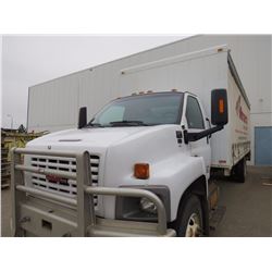 #1 - 2007 GMC C7500 c/w 24' Deck with Sliding Canvas Sides; Isuzu Diesel; Auto; 247,767 km; SN #1GDL
