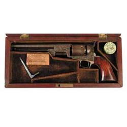 CASED INSCRIBED & ENGRAVED VERY EARLY COLT MODEL 1851 REVOLVER