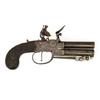 Image 1 : WHITEHOUSE DOUBLE BARREL FLINTLOCK PISTOL W/BAYONET