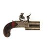 Image 1 : FINE MORTIMER DOUBLE BARREL FLINTLOCK  PISTOL