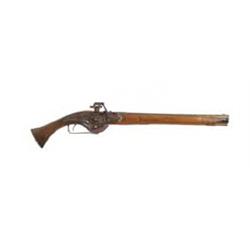 RESTORED WHEEL LOCK MILITARY PISTOL