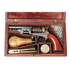 CASED COLT MODEL 1849 POCKET REVOLVER