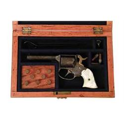 CASED ENGRAVED REMINGTON RIDER CONVERSION REVOLVER