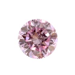 Fancy Purple-Pink Round Shape, SI1 Clarity Diamond (.19 Carat) GIA Cert
