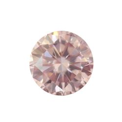 Fancy Light Pink Round Shape, SI2 Clarity Diamond (0.33 Carat) GIA Cert: 1152049746