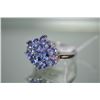 Image 2 : Two sterling silver and genuine tanzanite gemstone rings including multi-cluster dinner ring and fiv