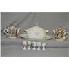 Image 1 : Selection of collectibles including two Staffordshire collectible tea pots including Elizabeth I of