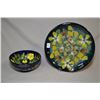 Image 1 : Two pieces of Moorcroft pottery including Buttercup bowl and 10" diameter Hypericum plate