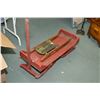 Image 1 : Two vintage snow sleighs including one racer and a pull behind